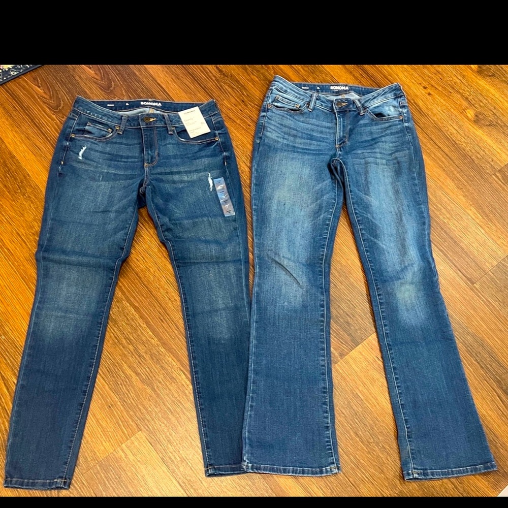 Sonoma Skinny Jeans/Bootcut Jeans Size 8 LONG